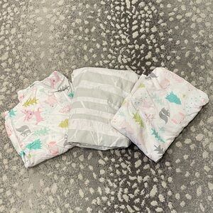 3 Cloud Island Crib sheets & crib bed skirt